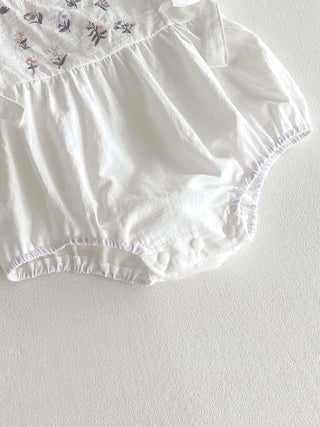 Floral Side Bow Romper - RYAN AND REMI