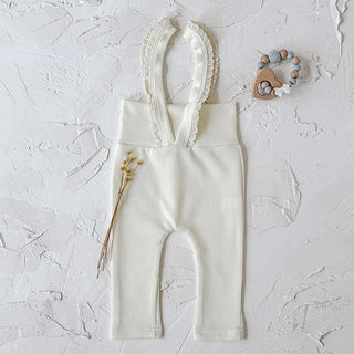 Lace Frill Suspender Leggings - RYAN AND REMI