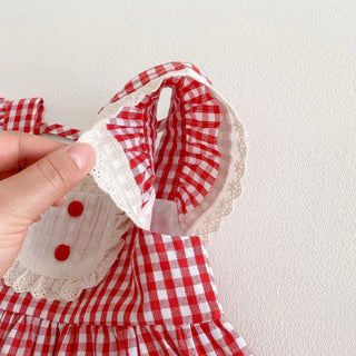 Plaid Mushroom Shorts Set - RYAN AND REMI