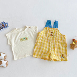 Checkered Bear Jumpsuit