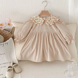 Euro Style Floral Collar Dress