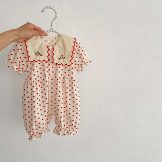 Polka Dot Embroidery Jumpsuit - RYAN AND REMI