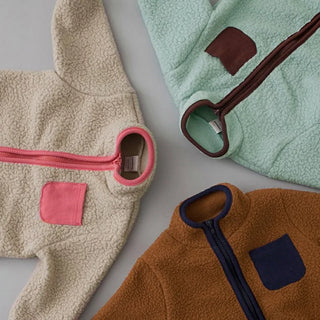 Fleece Patchwork Jumpsuit Outwear - RYAN AND REMI