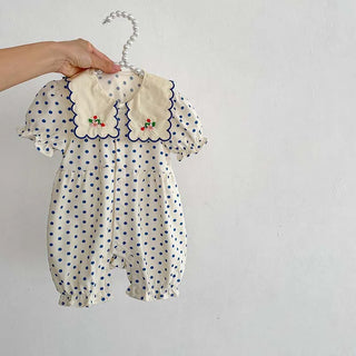 Polka Dot Embroidery Jumpsuit - RYAN AND REMI