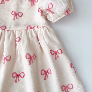 Ribbon Print Casual Dress - RYAN AND REMI
