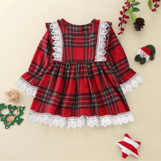 Plaid Christmas Flare Dress