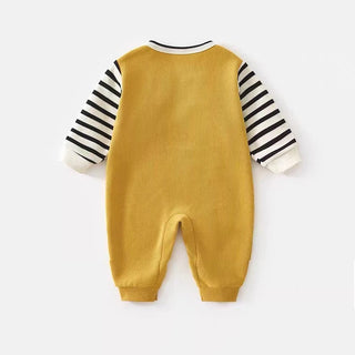 Stripe Animal Patchwork Jumpsuit