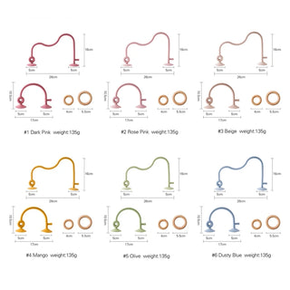 Montessori Wood Ring Soft Silicone Teether Toys