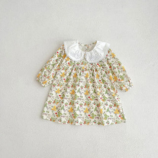 Lace Collar Paisly Sister Outfit
