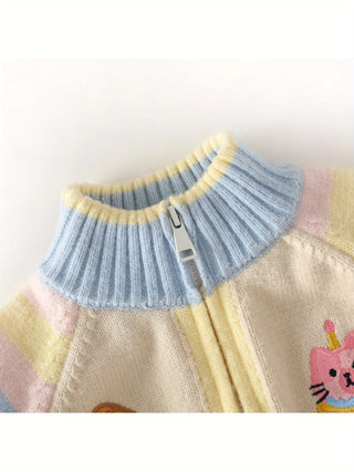 Cartoon Knitted Cardigan Jacket