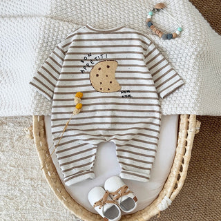 Striped Button Up Jumpsuit