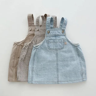 Denim Suspender Dress - RYAN AND REMI