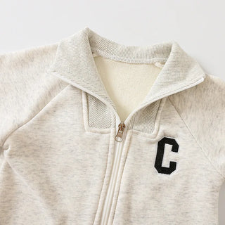 Letter C Print Long Sleeve Jumpsuit - RYAN AND REMI