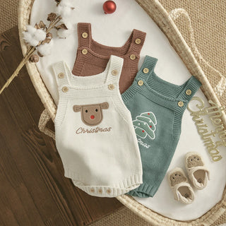 Newborn Knitted Christmas Romper