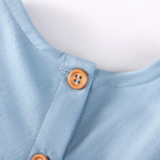 Sleeveless Cherry Blue Dresses - RYAN AND REMI