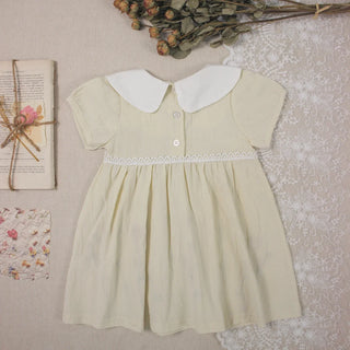 Summer New Floral Embroidery Baby Girl Dress, Pure Cotton Baby Princess Dress 0-3 Years Cute Short Sleeve Dress 0-3Y - RYAN AND REMI