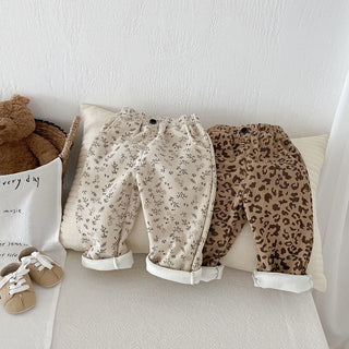Warm Fleece Floral Pants - RYAN AND REMI
