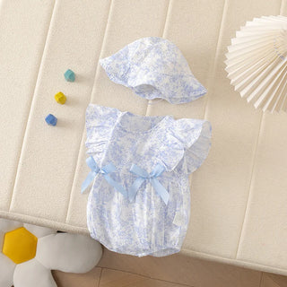 Light Blue Romper W Hat