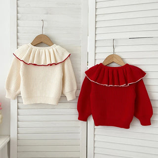 Knitted Flap Collar Cardigan - RYAN AND REMI