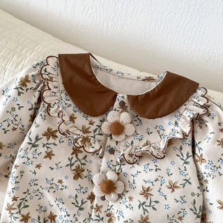 Knitted Button Floral Dress - RYAN AND REMI