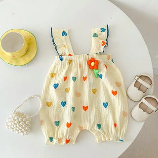 Heart Sketch Print Romper - RYAN AND REMI
