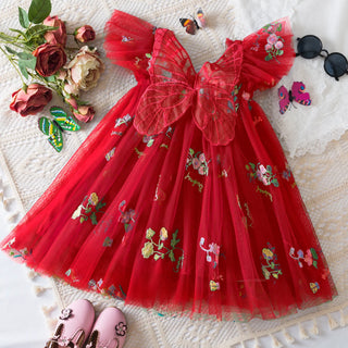 Floral Butterfly Tulle Dress