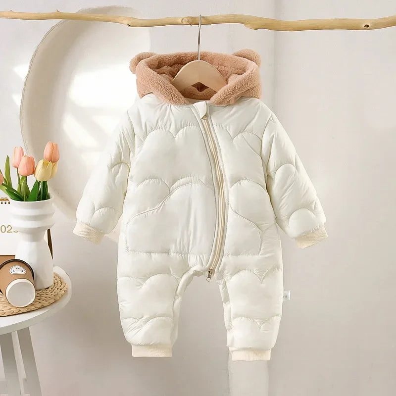 Baby winter hooded jumpsuit sale