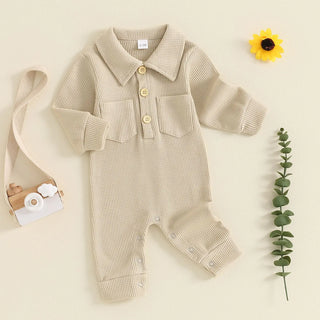 Turn Down Collar Boys Jumpsuit - RYAN AND REMI