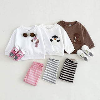 Penguin Striped Pants Set - RYAN AND REMI