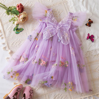 Floral Butterfly Tulle Dress