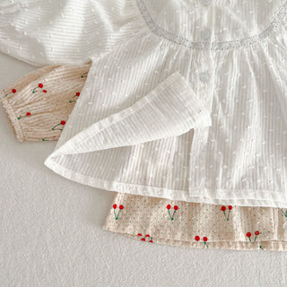 Baby Girl Hooded Poncho Blouse - RYAN AND REMI