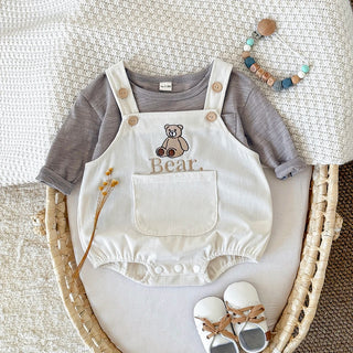 Corduroy Teddy Bear Romper - RYAN AND REMI