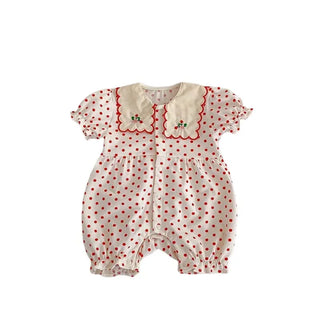Polka Dot Embroidery Jumpsuit - RYAN AND REMI