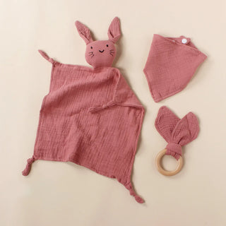 Muslin Wooden Ring Teething Set - RYAN AND REMI