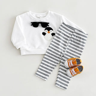 Penguin Striped Pants Set - RYAN AND REMI