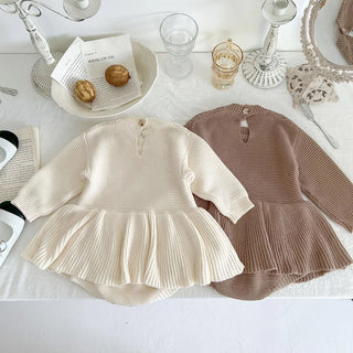 Ruffle Romper Sweater Dress - RYAN AND REMI