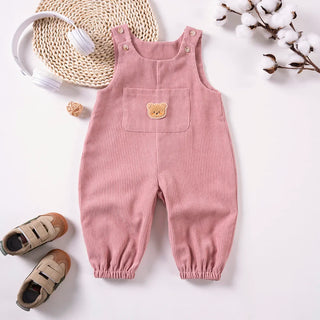 Cute bBear Pocket Overalls Jumpsuit