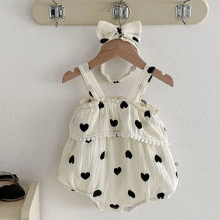 Heart Print Romper Set - RYAN AND REMI