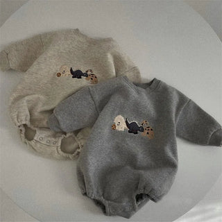Dinosaur Embroidery Sweater Bodysuit - RYAN AND REMI