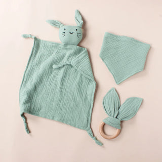 Muslin Wooden Ring Teething Set - RYAN AND REMI