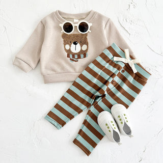 Fuzzy Bear Top Pants Set