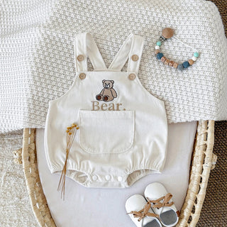 Corduroy Teddy Bear Romper - RYAN AND REMI