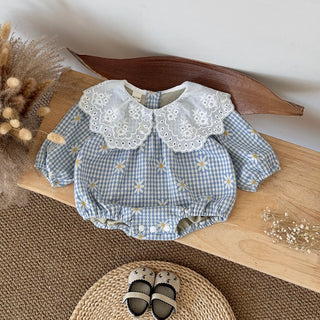 New Autumn Baby Floral Doll Collar Design Briefs Crawling Suit Shorts Crawling Baby Newborn Items Baby Stuff - RYAN AND REMI