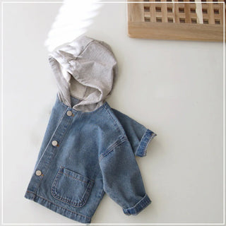 Kids Hooded Denim Jacket - RYAN AND REMI