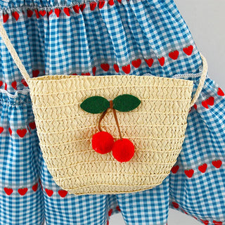 Sleeveless Cherry Dress With Bag - RYAN AND REMI