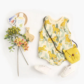 Sanlutoz Cotton Toddler Boys Summer Sleeveless Bodysuits Casual Infants Boys Animal Clothes - RYAN AND REMI