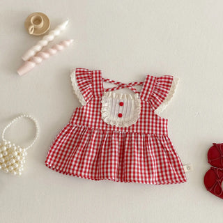 Plaid Mushroom Shorts Set - RYAN AND REMI