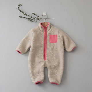 Fleece Patchwork Jumpsuit Outwear - RYAN AND REMI