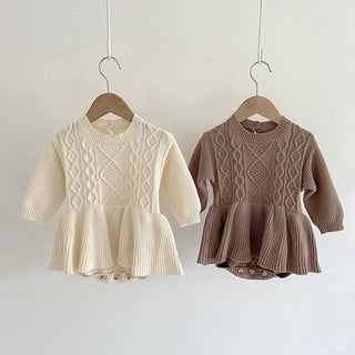 Ruffle Romper Sweater Dress - RYAN AND REMI