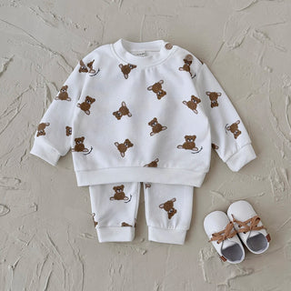 Little Bear Full Print Pants Set
